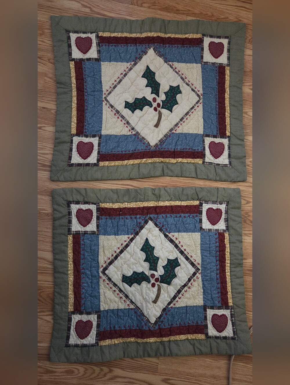 Vtg JCP Holiday Pillow Shams